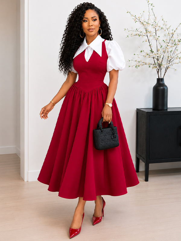 Two-Tone Shirt Dress – Beautiedoll
