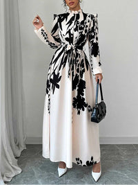 Printed Tied Shirt Dress