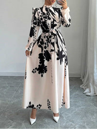 Printed Tied Shirt Dress