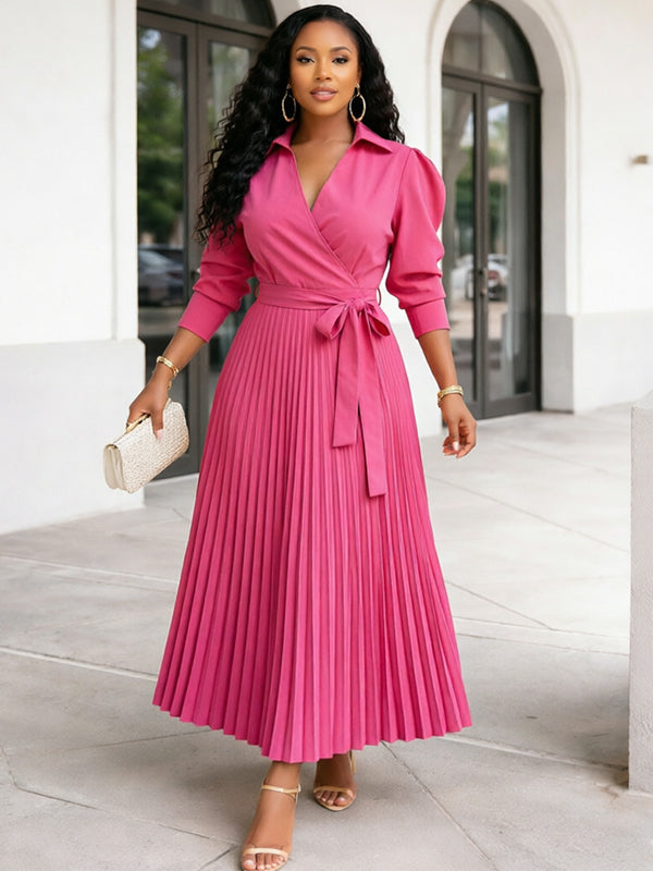 pleated shirt dress Pink Stripe Cotton - Midi Dresses It features sunburst pleats on the skirt with slightly rounded patch pockets REISS Cotton Pleated Shirt Dress