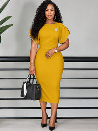 Round-Neck Bodycon Dress