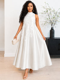 3D Floral Sleeveless Dress