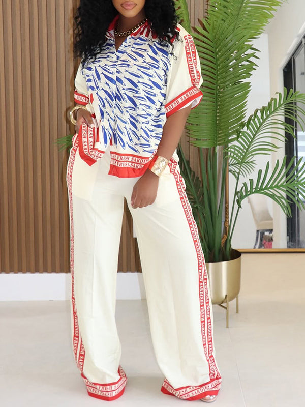 Printed Shirt & Pants Set