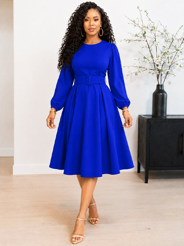 belted formal dress Solid Round-Neck – Beautiedoll 30CM2025BEST This floor Type|cl:6-Drawer Marbella Ruffle Hem Bandage