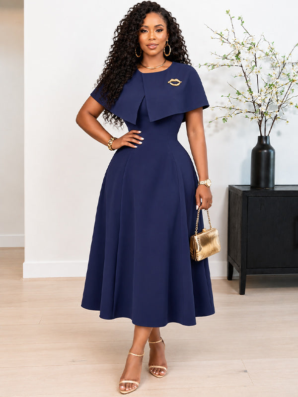 Cape Midi Dress