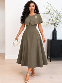 Cape Midi Dress