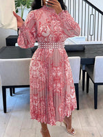 Beautiedoll Printed Pleated Dress