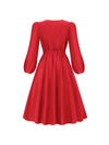Solid Tied-Neck Midi Dress