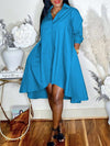 Solid Shirt Dress