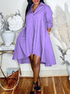 Solid Shirt Dress