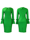 Beautiedoll Bell-Sleeve Bodycon Dress