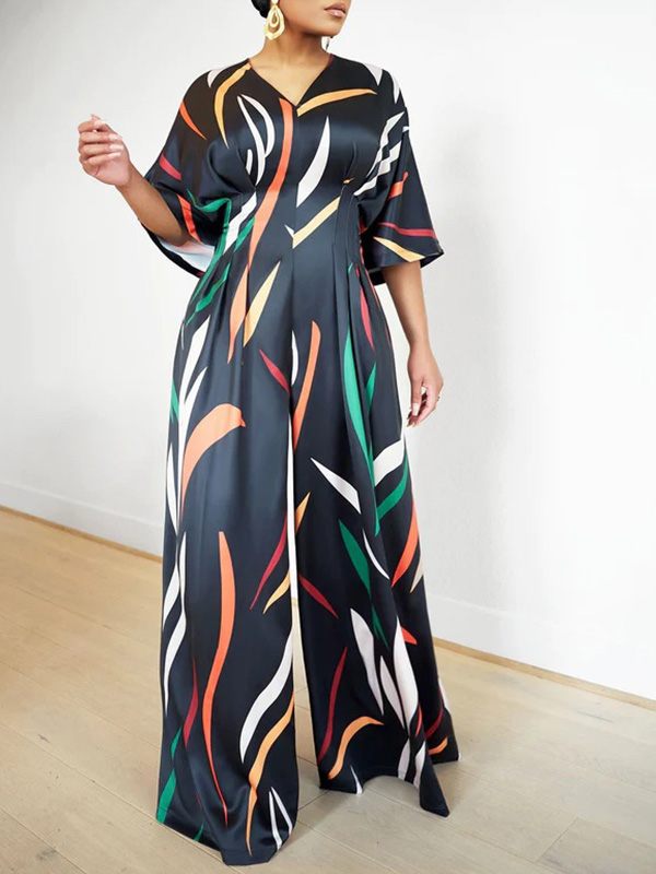 Beautiedoll Printed Wide-Leg Jumpsuit