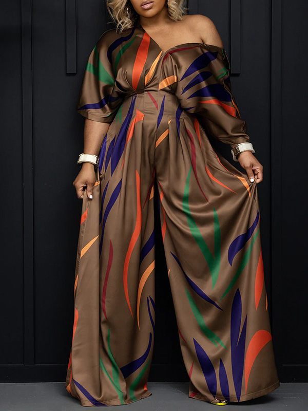 Beautiedoll Printed Wide-Leg Jumpsuit