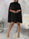 Pleated Cape Dress