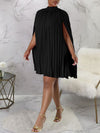 Pleated Cape Dress