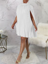Pleated Cape Dress