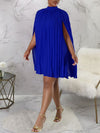Pleated Cape Dress