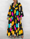Floral Button-Front Ruffle Dress