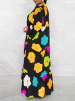 Floral Button-Front Ruffle Dress