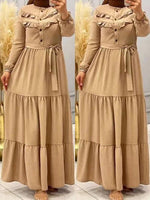 Frilled Tied Shirt Dress