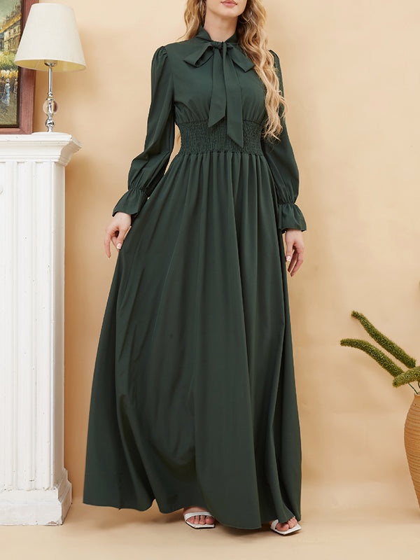 Solid Tied Maxi Dress