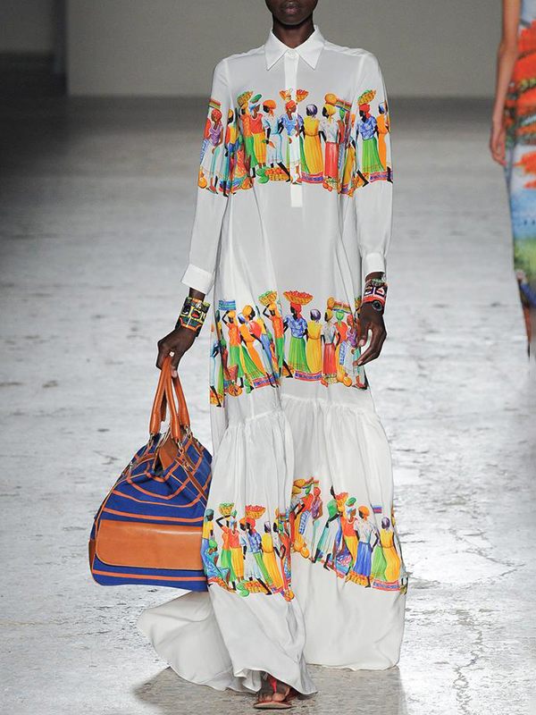 Printed Shirt Dress