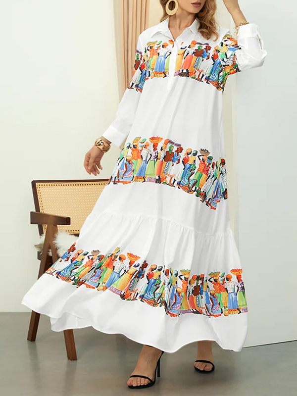 Printed Shirt Dress
