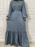 Solid Tied Ruffle Dress