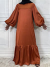 Solid Tied Ruffle Dress