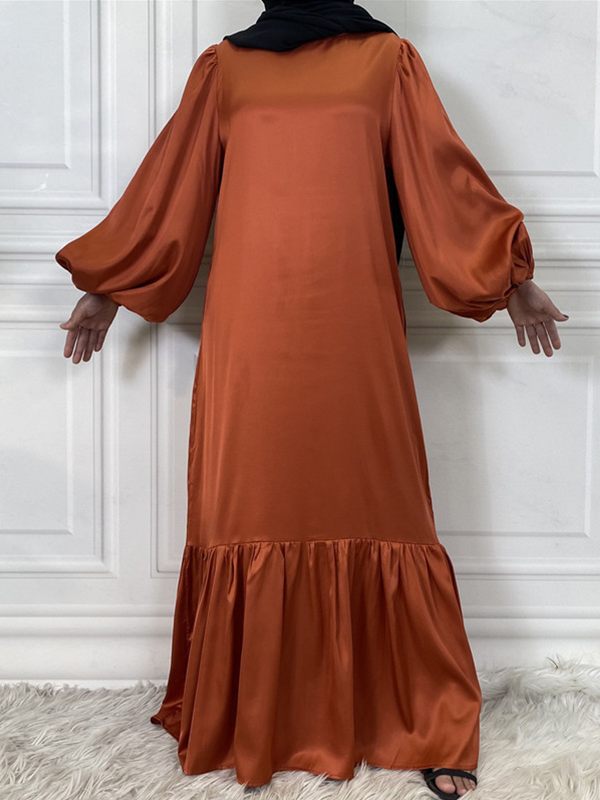 Solid Tied Ruffle Dress