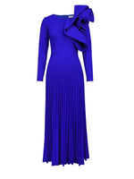 Solid Frilled Pleated Dress