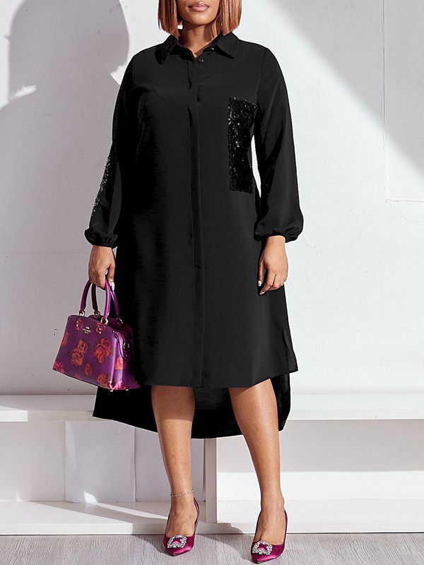 Sequin Shirt Dress