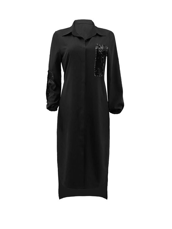 Sequin Shirt Dress