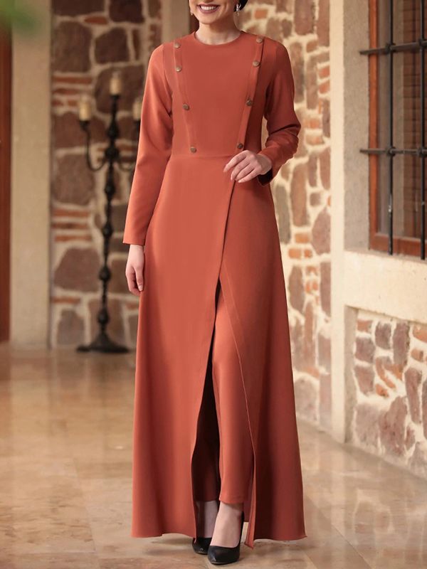 Button Tunic Top & Pants Set