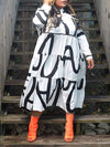 Printed Ruffle Shirt Dress