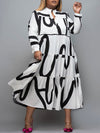 Printed Ruffle Shirt Dress