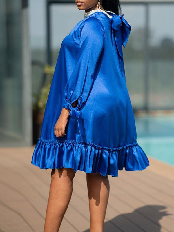 Pearl Studded Ruffle Dress
