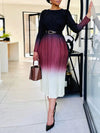 Ombre Pleated Dress