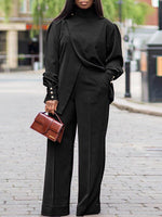 Slit-Front Top & Pants Set