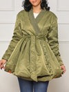 V-Neck Tied Coat