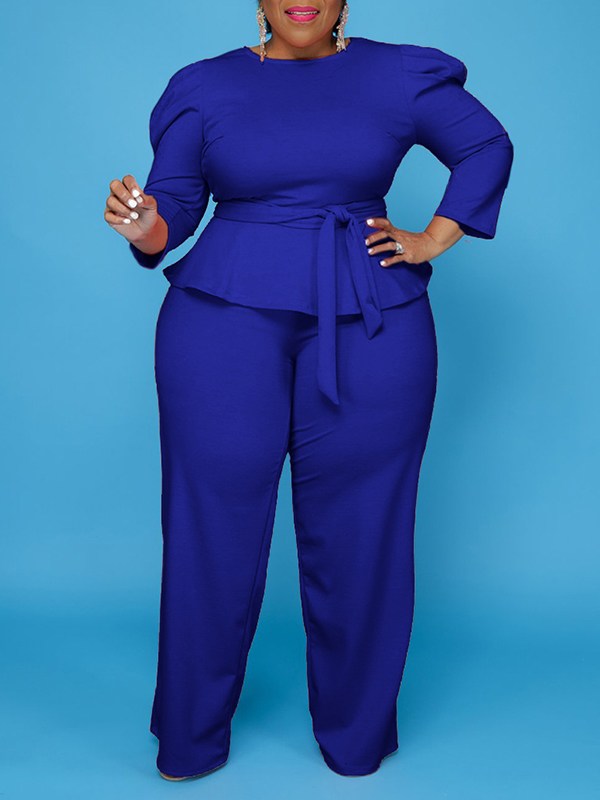 Solid Tied Top & Pants Set