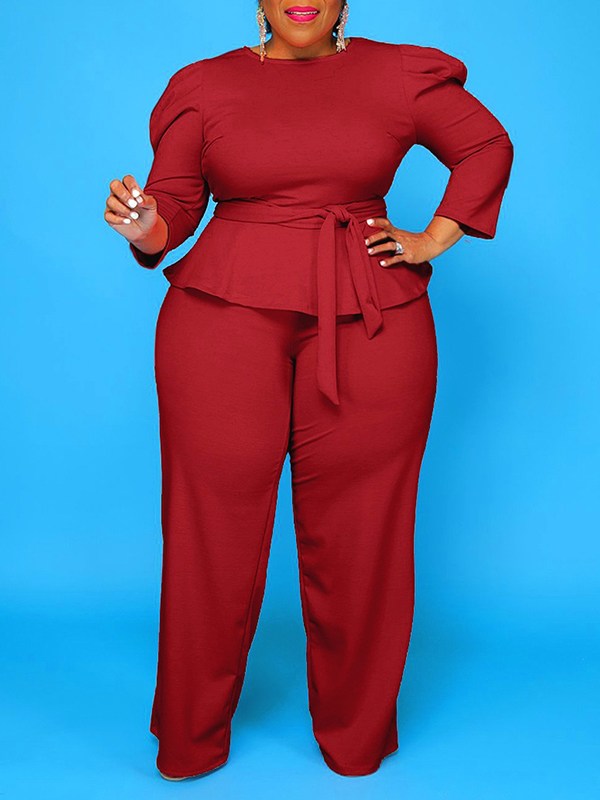 Solid Tied Top & Pants Set