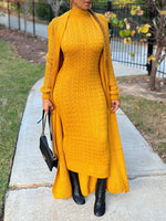 Knit Dress & Cardigan Set