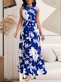 Printed Tied Sleeveless Dress