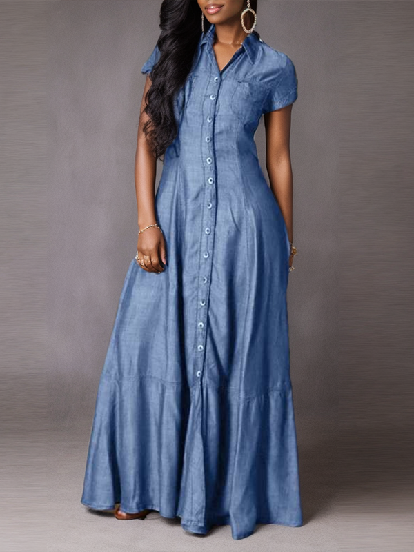 Deanna Button Front Maxi Dress