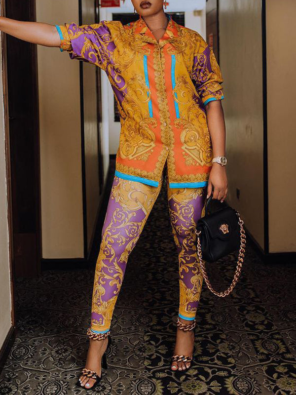 Beautiedoll Printed Shirt & Pants Set
