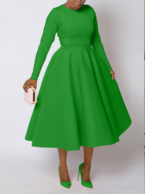 Beautiedoll Long Sleeve Midi Dress