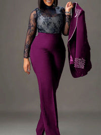 Beautiedoll Pearl-Studded Blazer & Pants Set