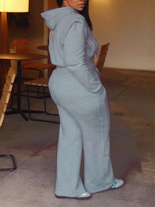 Beautiedoll Solid Hoodie & Pants Set