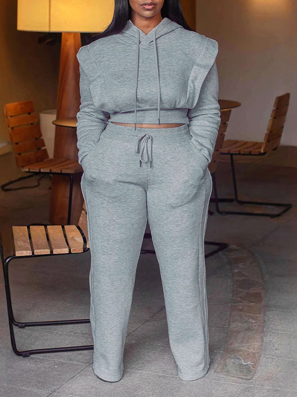 Beautiedoll Solid Hoodie & Pants Set